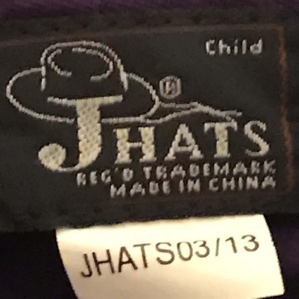 JHats Crystal Beach TX Purple & White Baseball Hat